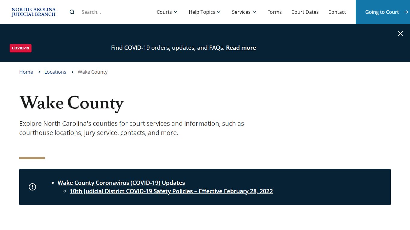 Wake County | North Carolina Judicial Branch - NCcourts