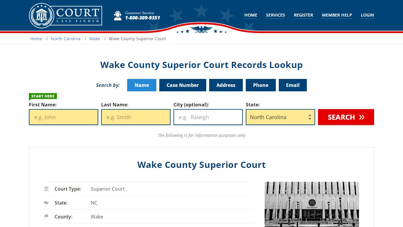 Wake County Superior Court Records Lookup - CourtCaseFinder.com